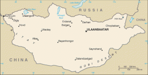 Mapa de Mongolia 